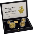 1993 Proof Britannia Gold 4-Coin Boxed Set