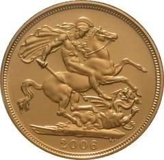 2006 Proof Gold Sovereign Coin Elizabeth II Fourth Head