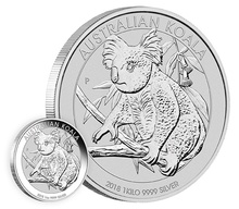 2018 1kg Silver Australian Koala