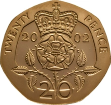 Gold Twenty Pence Piece
