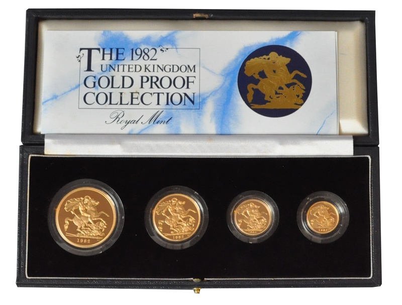 1982 Gold Proof Sovereign Four Coin Set