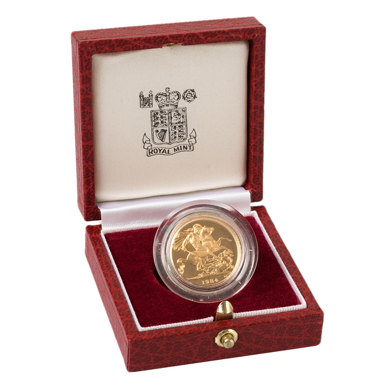 Gold Proof 1984 Sovereign Boxed