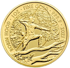 2021 Robin Hood Gold Coin Myths & Legends 1oz PCGS MS69
