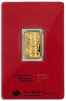 PAMP Year of the Monkey 5g Gold Bar