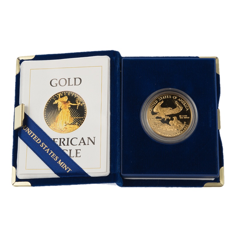 1986 American Eagle Proof One Ounce Gold Coin MCMLXXXVI Boxed