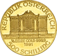1991 1/4oz Austrian Gold Philharmonic Coin