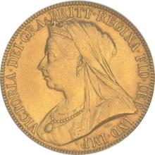 1893 Victoria Veiled Head £2 Gold coin CGS75 UNC MS 62-63