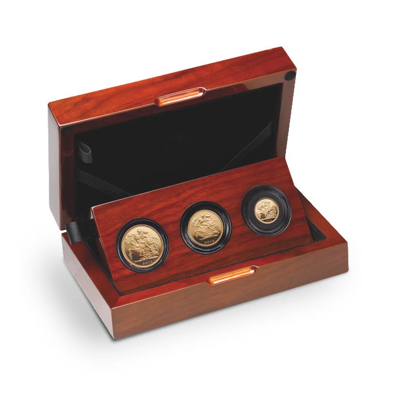 2015 Gold Proof Sovereign Three Coin Premium Set - Fifth Portrait