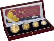2007 Proof Britannia Gold 4-Coin Boxed Set