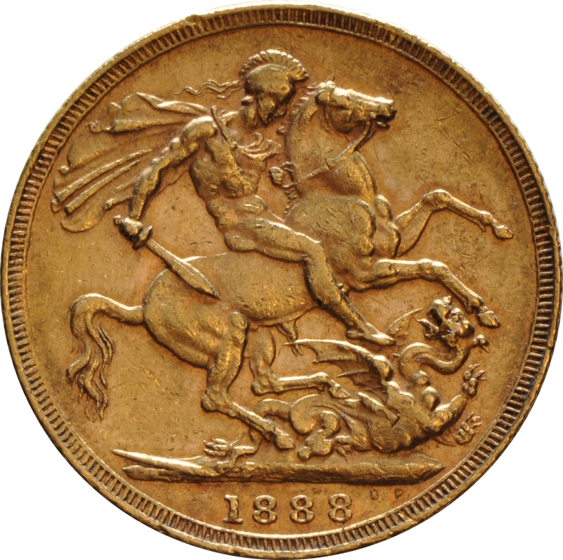 1888 Gold Sovereign - Victoria Jubilee Head - London