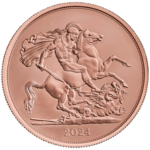 2024 Gold £5 Coin Quintuple Sovereign Brilliant Uncirculated Boxed