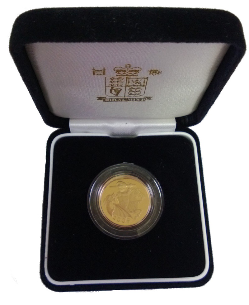 2005 Gold Proof Half-Sovereign Boxed
