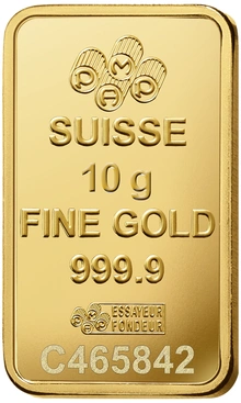 10g Gold Bar PAMP Rosa Minted