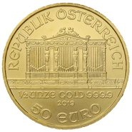 2019 Half Ounce Austrian Gold Philharmonic Coin