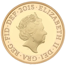 2015 £2 Two Pound Proof Gold Coin Definitive Britannia