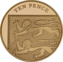 2015 Proof Gold 10p Coin Royal Shield Fifth Portrait