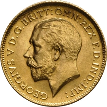 1914 Gold Half Sovereign George V Sydney