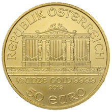 2019 1/2oz Austrian Gold Philharmonic Coin
