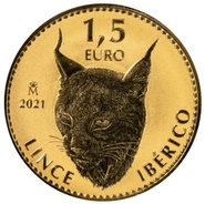 2021 1oz Spanish Gold Iberian Lynx Coin