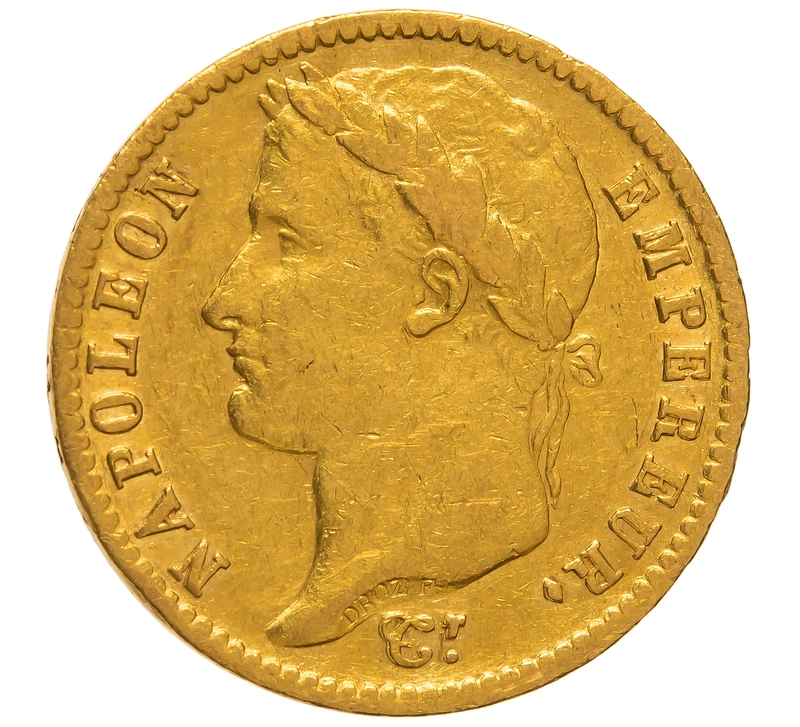 1814 20 French Francs Gold Coin Napoleon I A