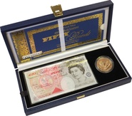 1998 - Gold Five Pound Proof Coin with £50 note
