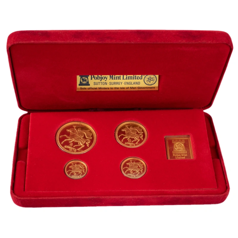 1979 Isle of Man Gold Proof Sovereign Four Coin Set Boxed
