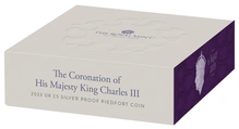 2023 £5 Silver Crown Coronation of King Charles III Proof Piedfort Coin Boxed