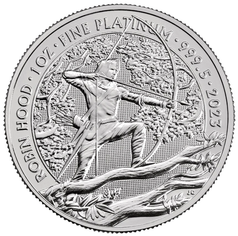 2023 Robin Hood Platinum Coin Myths & Legends 1oz