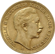 20 Mark German - Willhelm II 1889 - 1913