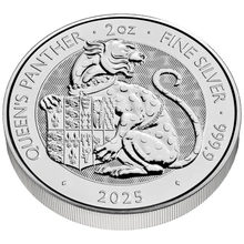 2025 Queen's Panther - Tudor Beasts 2oz Silver Coin