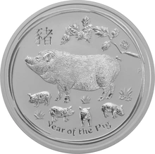 2019 5oz Australian Lunar Year of the Pig Silver Coin