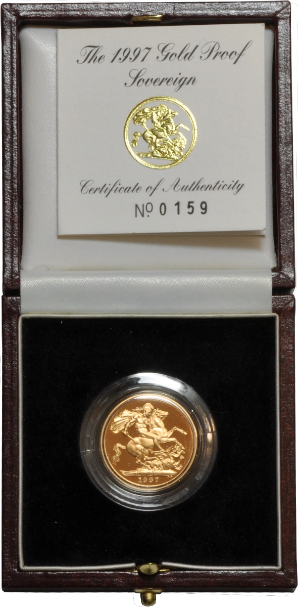 Gold Proof 1997 Sovereign Boxed