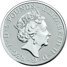 Boxed 2oz Silver Coin, Black Bull of Clarence - Queen's Beast 2018