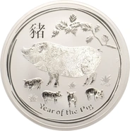 2019 Year of the Pig Silver Coin 10oz Perth Mint Australian Lunar Series