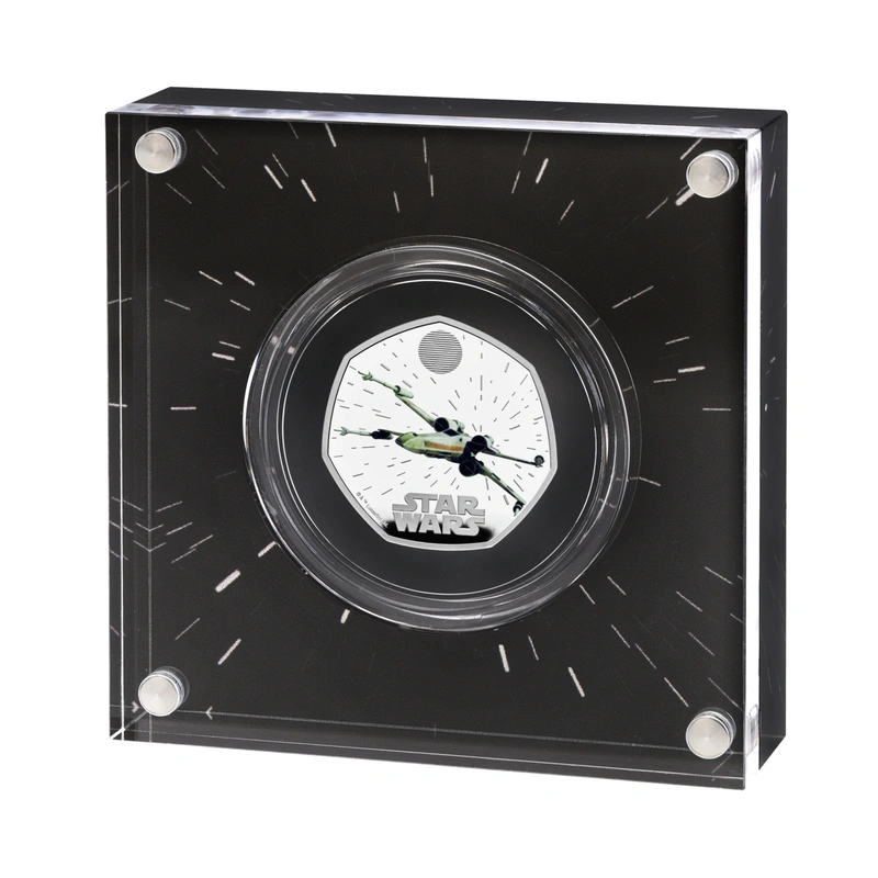 2024 50p X-Wing Star Wars Proof Silver Coin Boxed