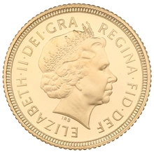 1999 Gold Half Sovereign Elizabeth II Fourth Head - Proof no box
