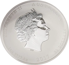 2017 Year of the Rooster Silver Coin 1kg Perth Mint Australian Lunar Series