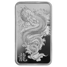 PAMP 2024 Year of the Dragon 1oz Silver Bar