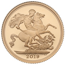 2019 Gold Proof Sovereign Five Coin Set - fifth head
