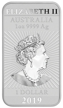 2019 1oz Dragon Rectangular Silver Bar (Coin)