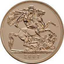 Brilliant Uncirculated Gold 2007 Five Pound Sovereign