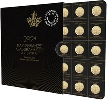 2024 MapleGram 25 x 1 Gram Gold Coins