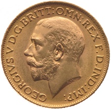 1919 Gold Sovereign - King George V - M