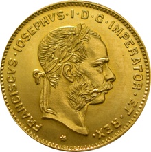 Gold Austrian 10 Francs 4 Florins