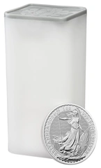 Tube of 25 2024 Britannia 1oz Silver Coins
