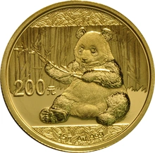 2017 15 gram Gold Chinese Panda Coin-200 Yuan
