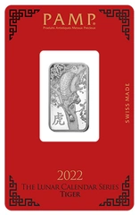 10g Silver Bar 2022 Year of the Tiger Bar PAMP