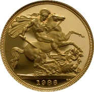 1986 Gold Sovereign - Elizabeth II Third head - Proof No box