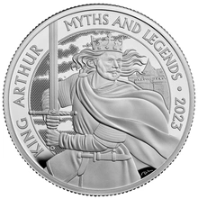 2023 Myths & Legends King Arthur 2oz Silver Proof Coin Boxed