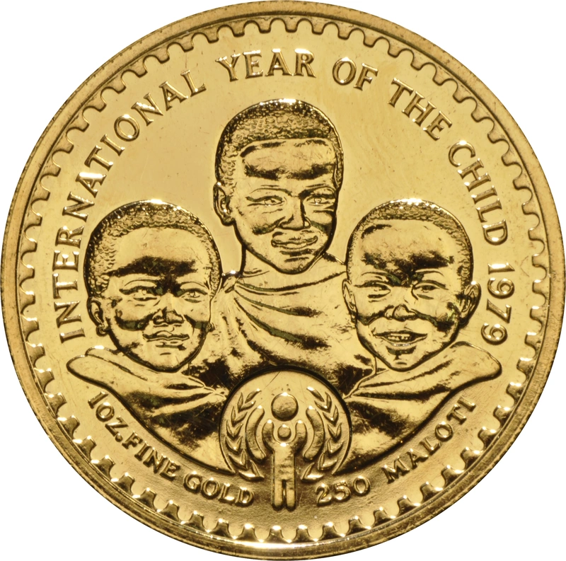 1979 Lesotho 1oz 250 Maloti -Unesco  Year of the Child